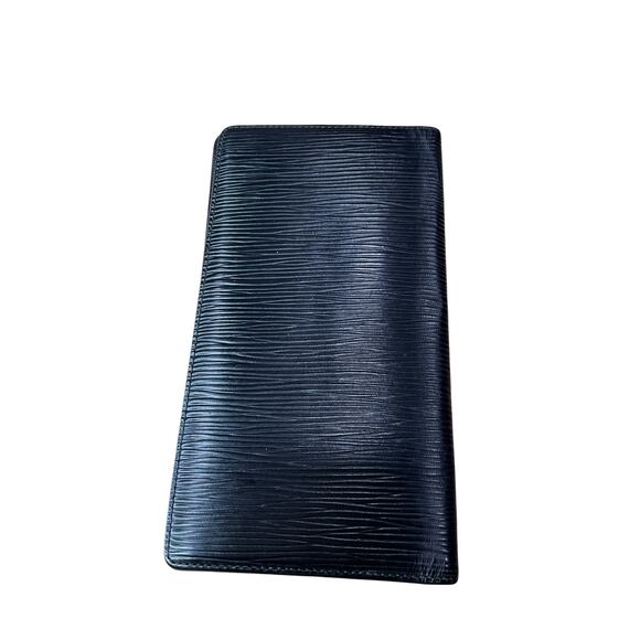 949. Louis Vuitton Epi Checkbook Organizer Wallet Black - Picture 2 of 4